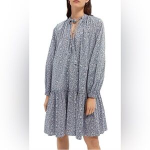 Scotch & Soda Long Sleeve Blue & White Patterned Dress Tunic Size S SMALL Luxury